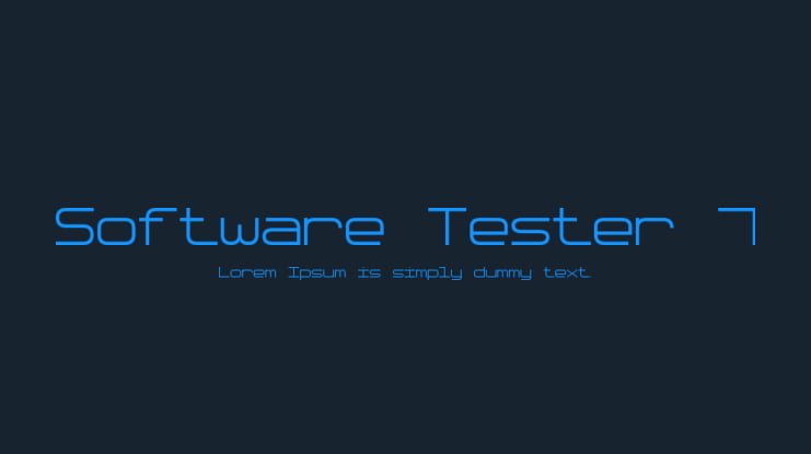 Software Tester 7 Font