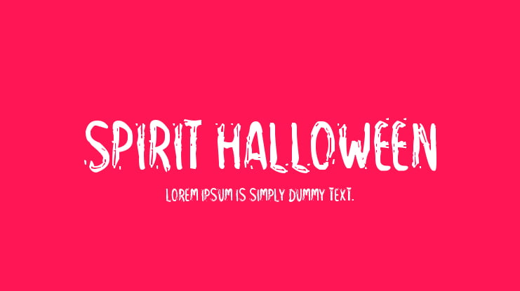 Spirit Halloween Font