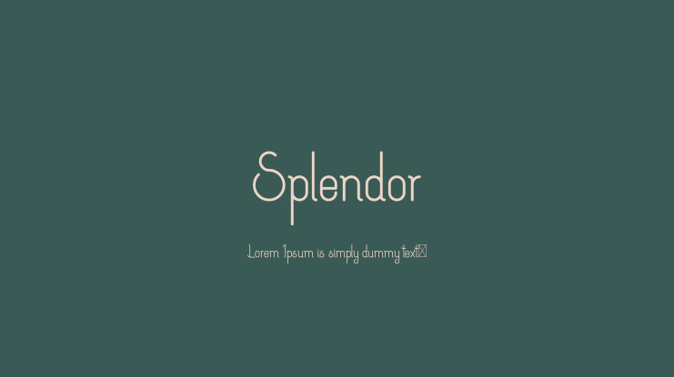 Splendor Font