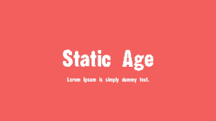 Static Age Font Family