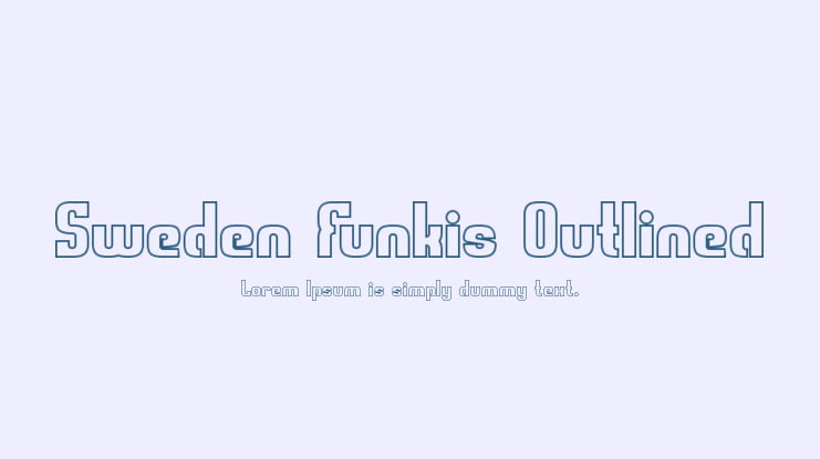 Sweden Funkis Outlined Font Family