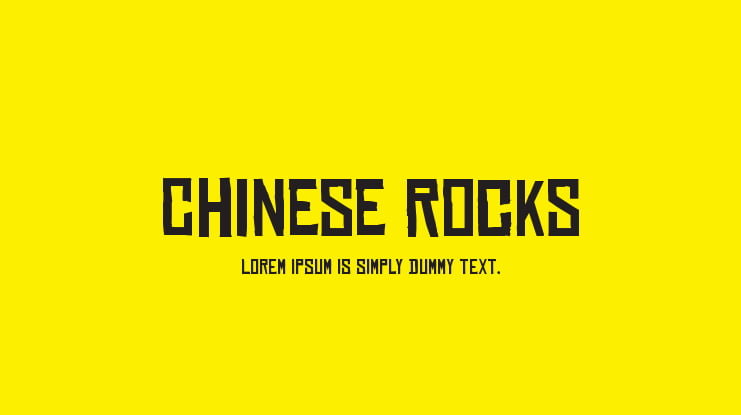 Chinese Rocks Font