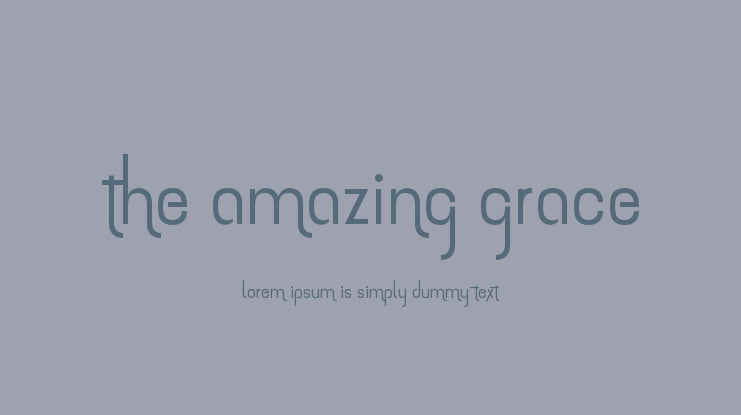 the amazing grace Font