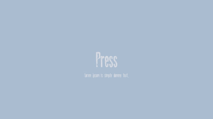 Press Font