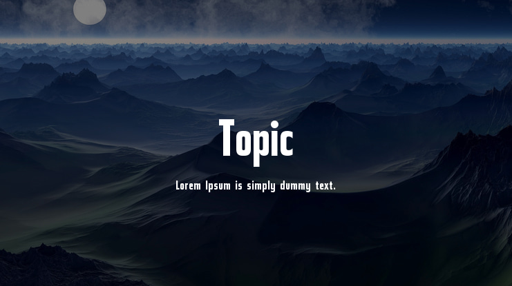 Topic Font Family