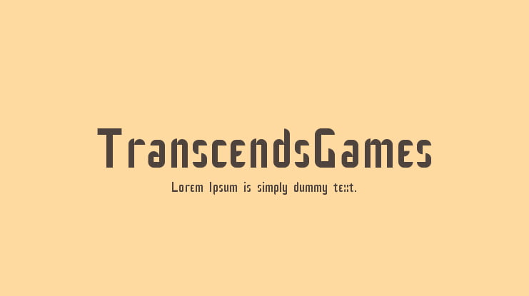 TranscendsGames Font