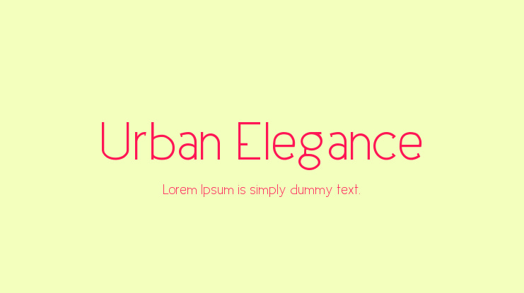 Urban Elegance Font