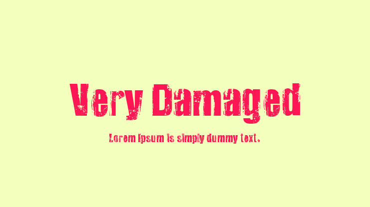 Very Damaged Font