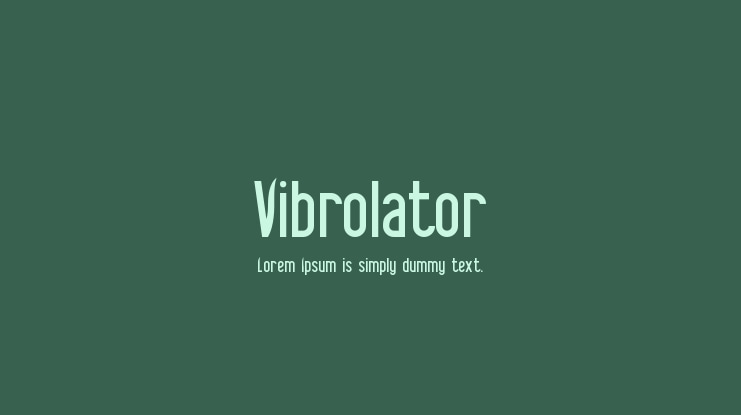 Vibrolator Font