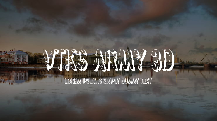 vtks army 3d Font Family