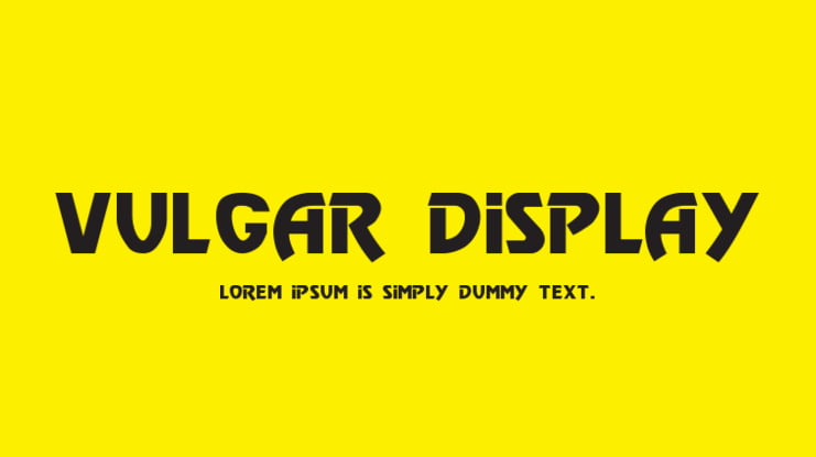 Vulgar Display Font