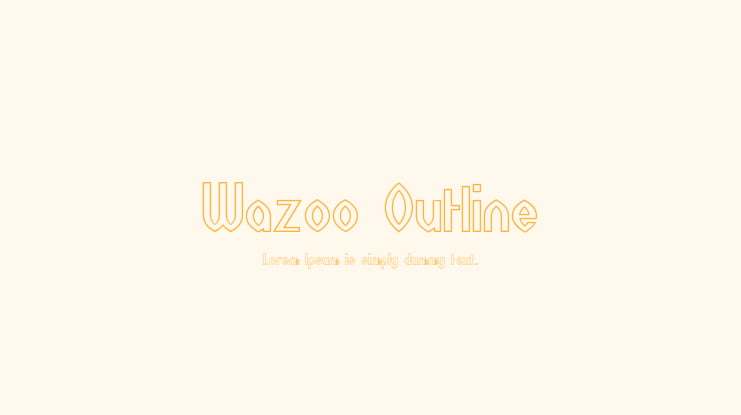 Wazoo Outline Font Family