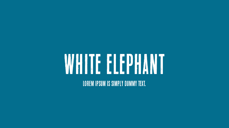 White Elephant Font