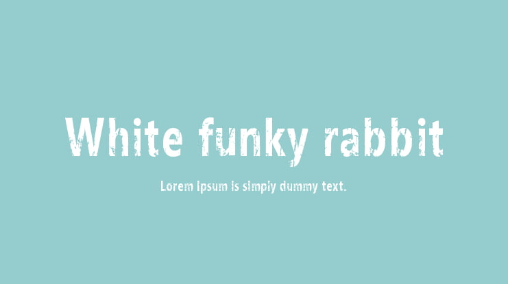 White funky rabbit Font