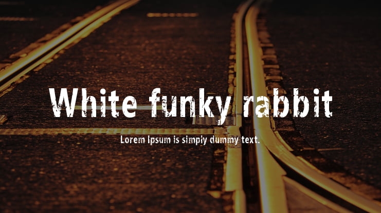White funky rabbit Font