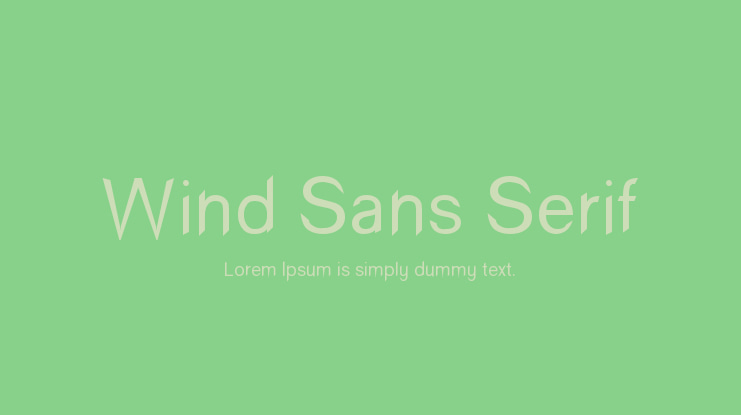 Wind Sans Serif Font