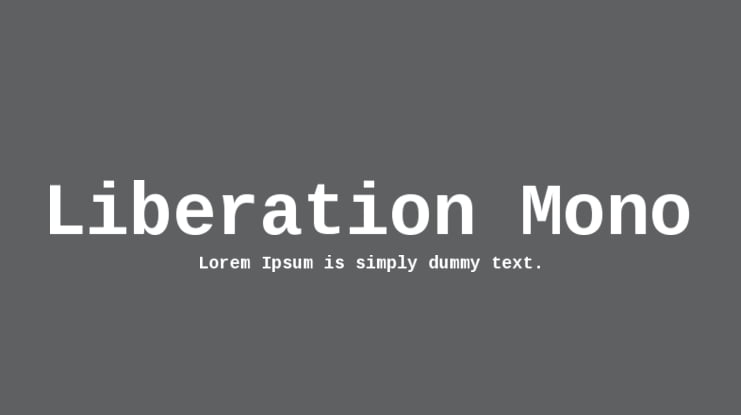 Liberation Mono Font Family