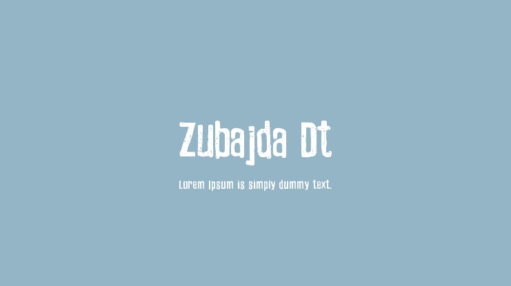 Zubajda Dt Font Family