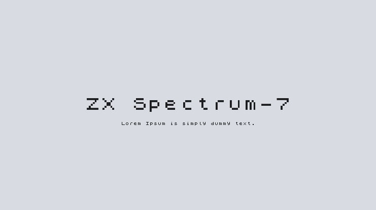 ZX Spectrum-7 Font Family