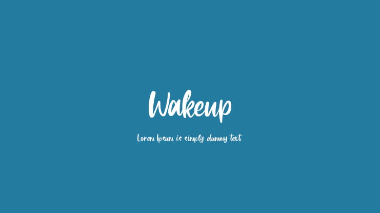 Wakeup Font