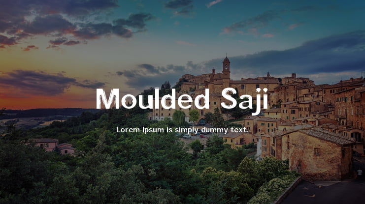 Moulded Saji Font