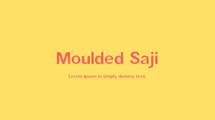 Moulded Saji Font