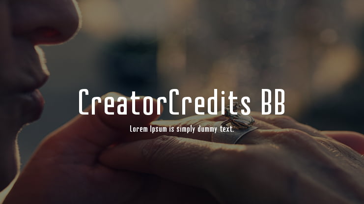 CreatorCredits BB Font Family