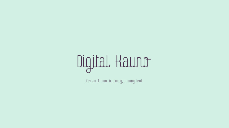 Digital Kauno Font