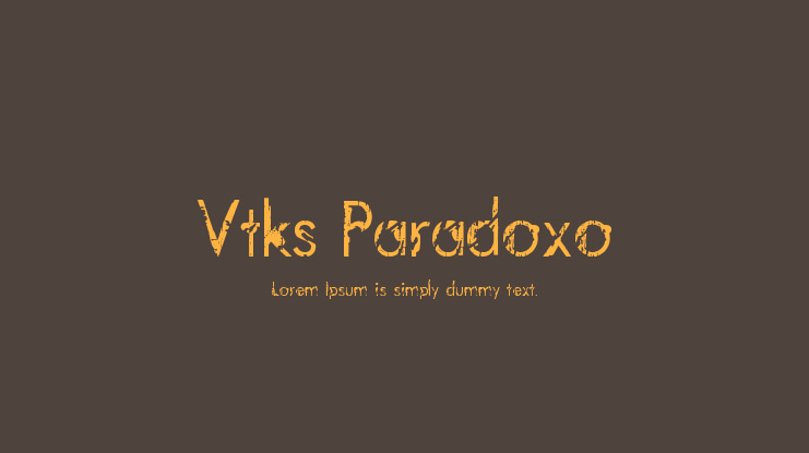 Vtks Paradoxo Font