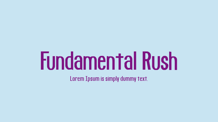 Fundamental Rush Font