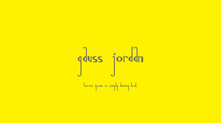 Gauss Jordan Font