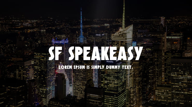 SF Speakeasy Font Family