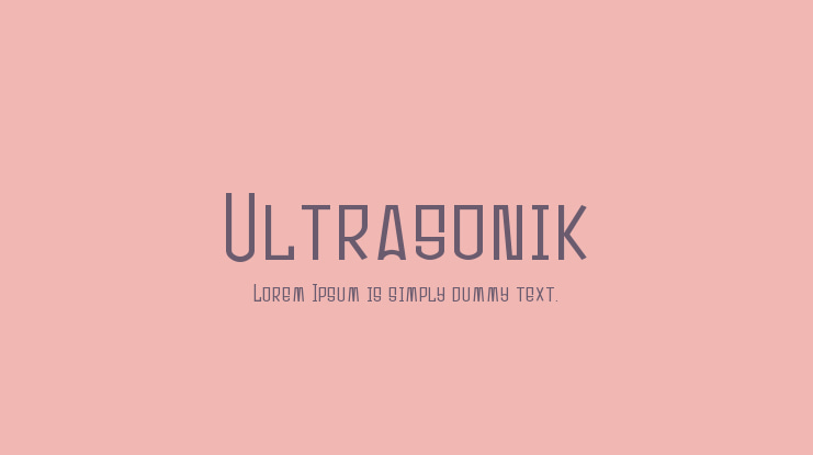 Ultrasonik Font