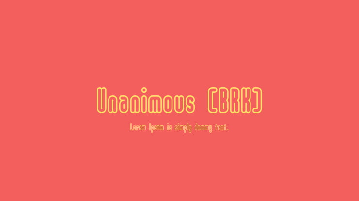 Unanimous (BRK) Font Family