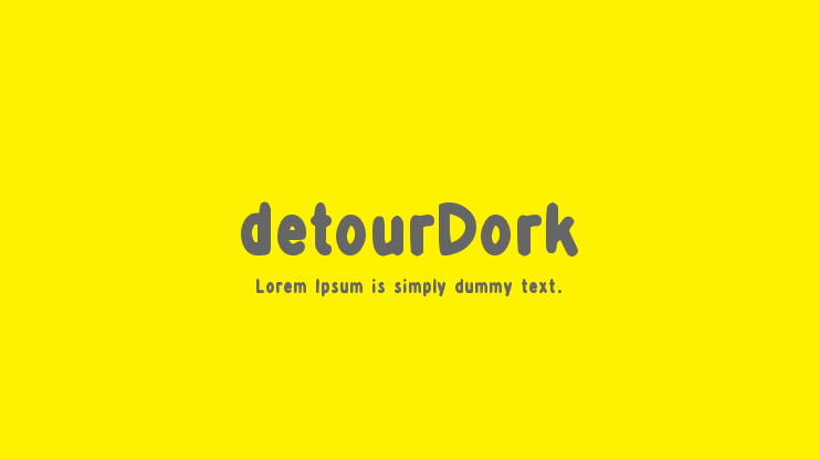 detourDork Font