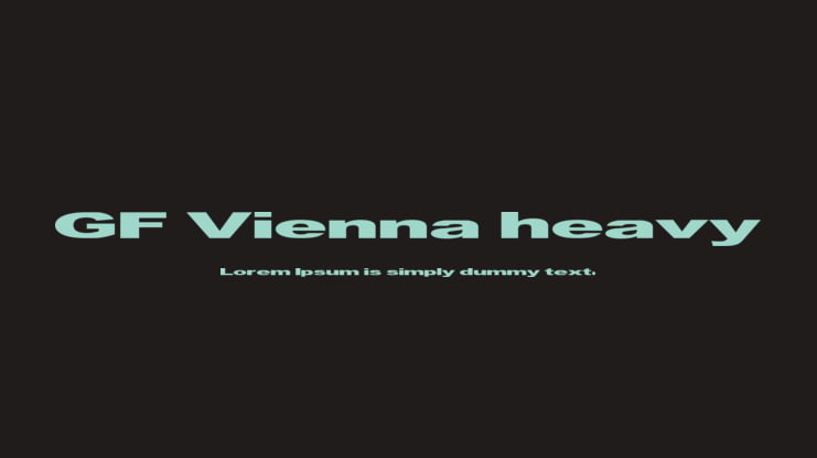 GF Vienna heavy Font