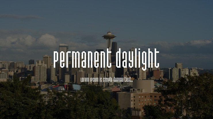 Permanent daylight Font Family