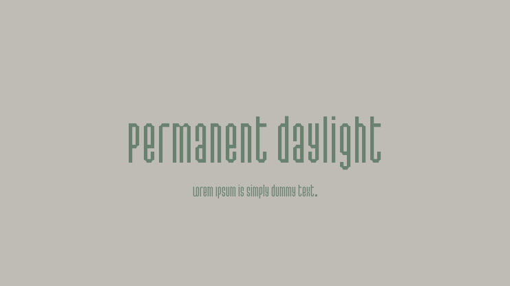 Permanent daylight Font Family