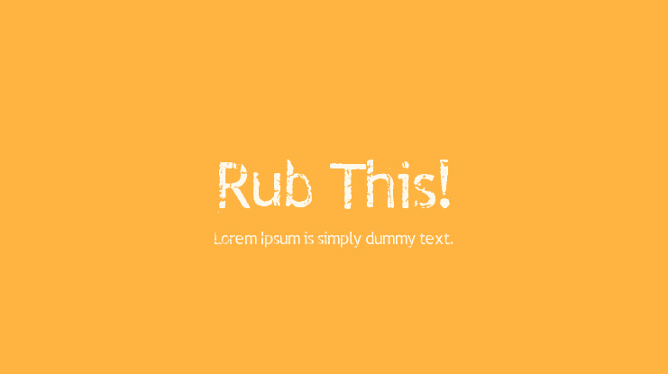 Rub This! Font