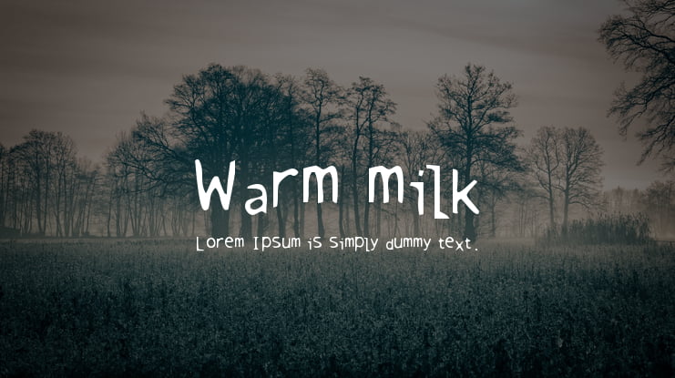Warm milk Font