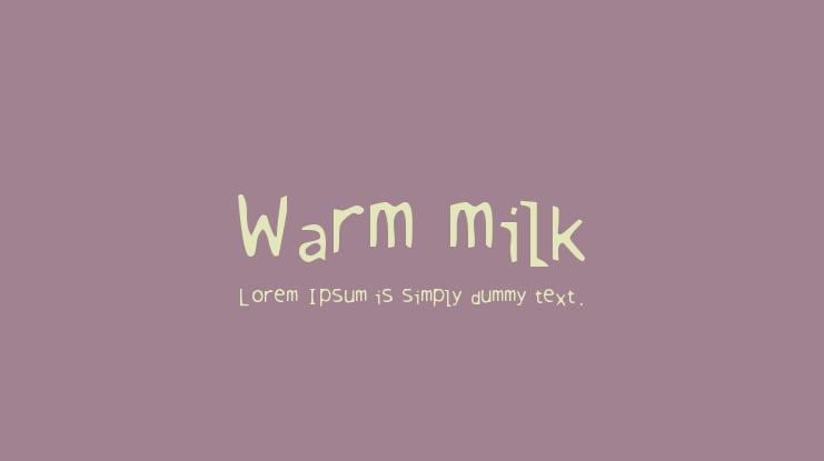 Warm milk Font