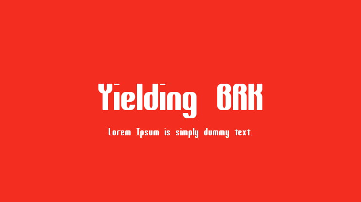 Yielding BRK Font