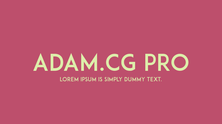 ADAM.CG PRO Font
