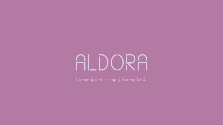 ALDORA Font Family