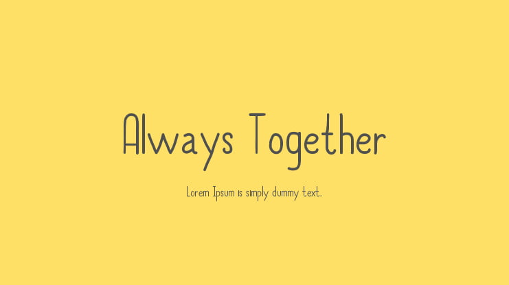 Always Together Font