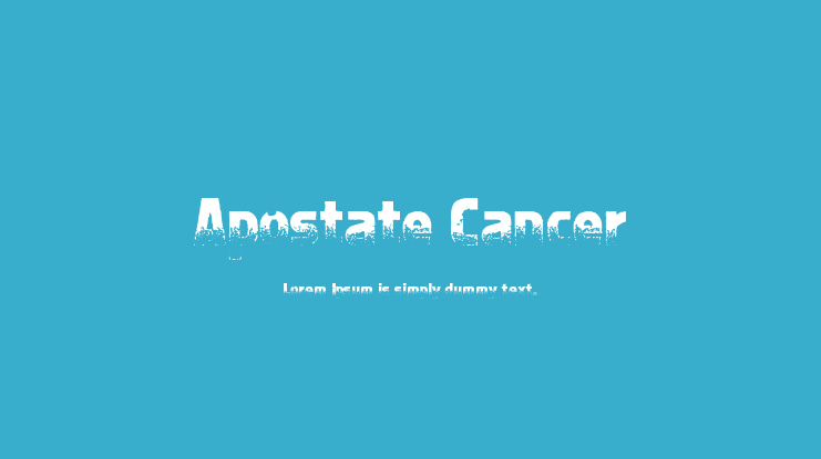 Apostate Cancer Font
