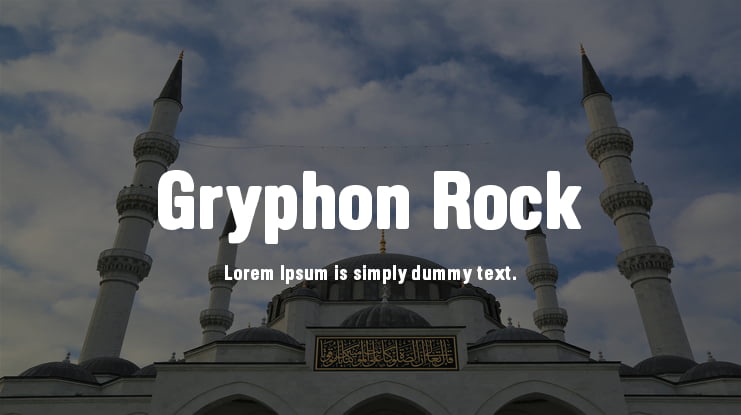 Gryphon Rock Font