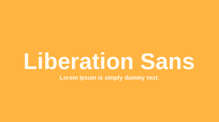 Liberation Sans Font Family