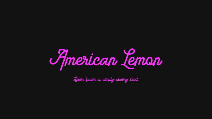American Lemon Font