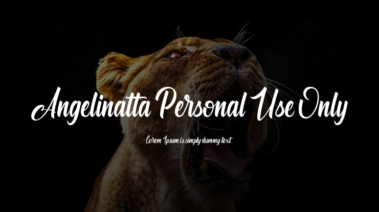 Angelinatta Personal Use Only Font
